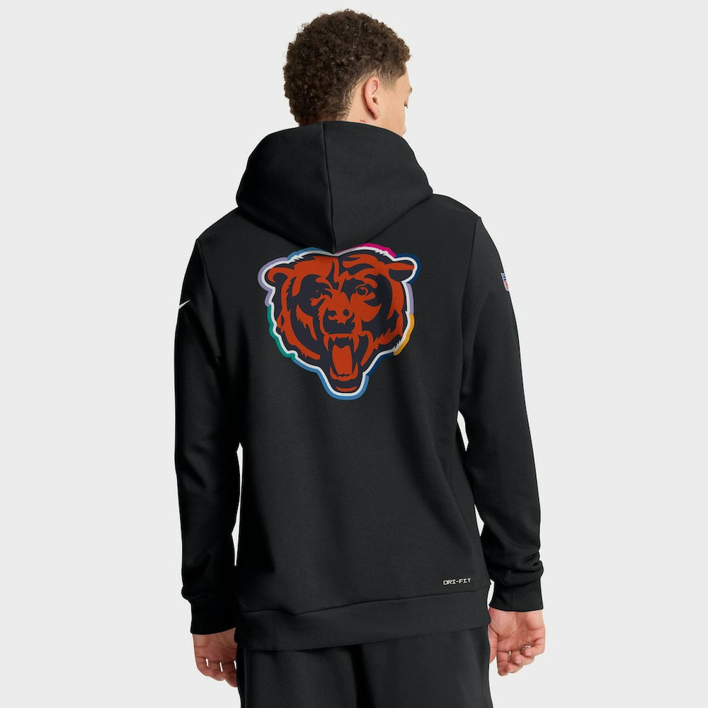 Chicago Bears Tall 2025 NFL Crucial Catch Sideline Standard Issue Dri-FIT Hoodie - Black for sale