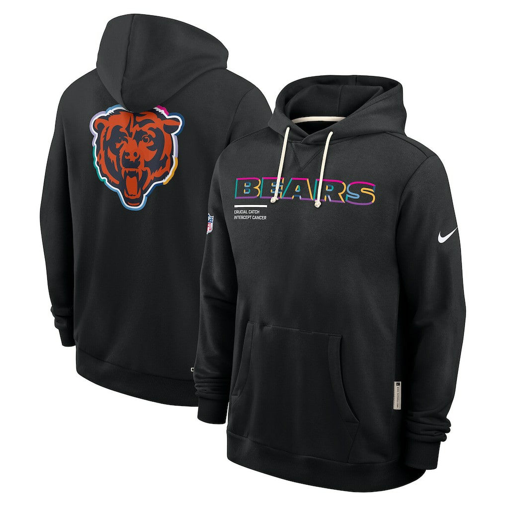 Chicago Bears Tall 2025 NFL Crucial Catch Sideline Standard Issue Dri-FIT Hoodie - Black for sale