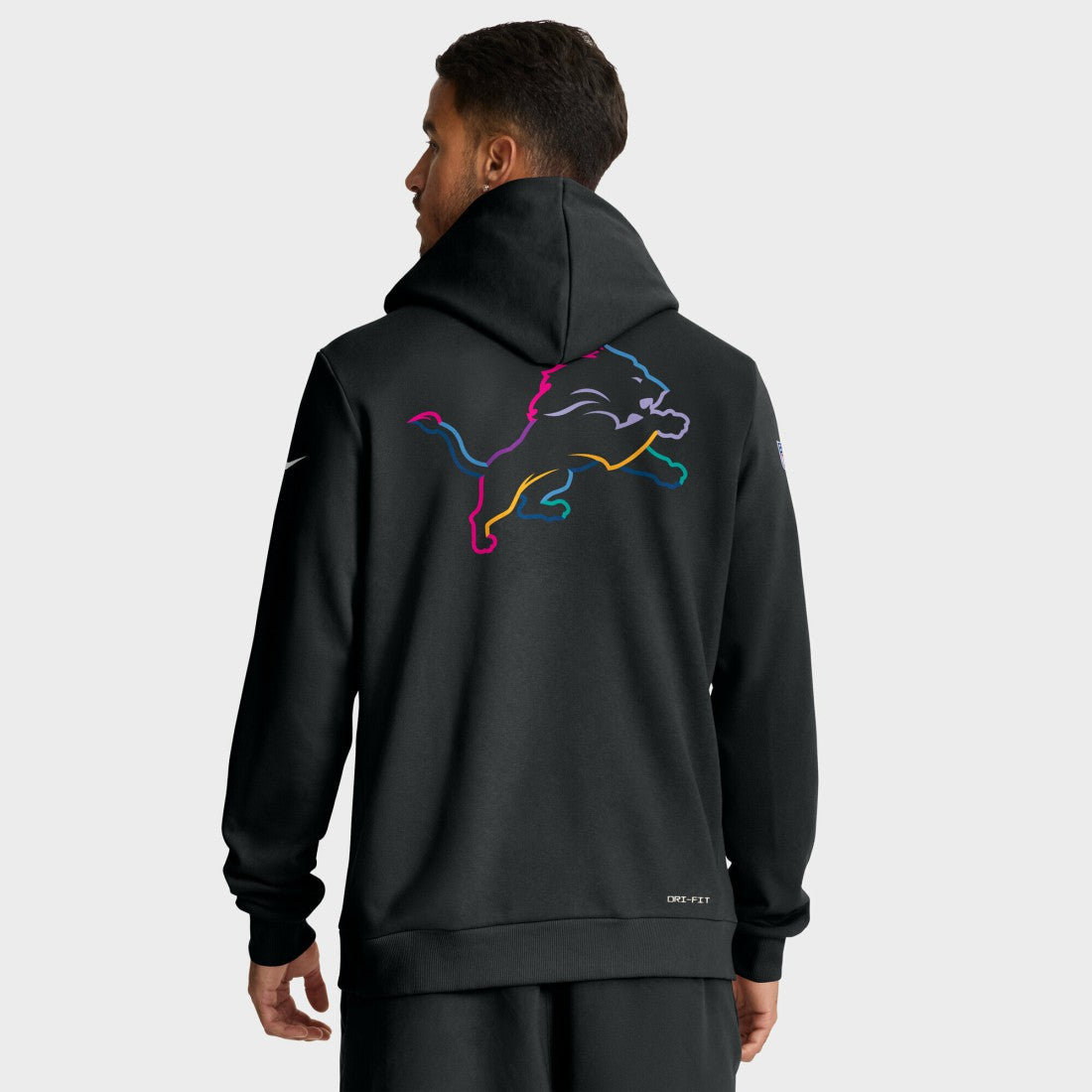 Detroit Lions Tall 2025 NFL Crucial Catch Sideline Standard Issue Dri-FIT Hoodie - Black discount