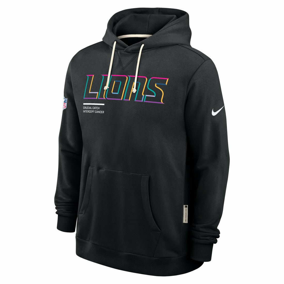Detroit Lions Tall 2025 NFL Crucial Catch Sideline Standard Issue Dri-FIT Hoodie - Black discount