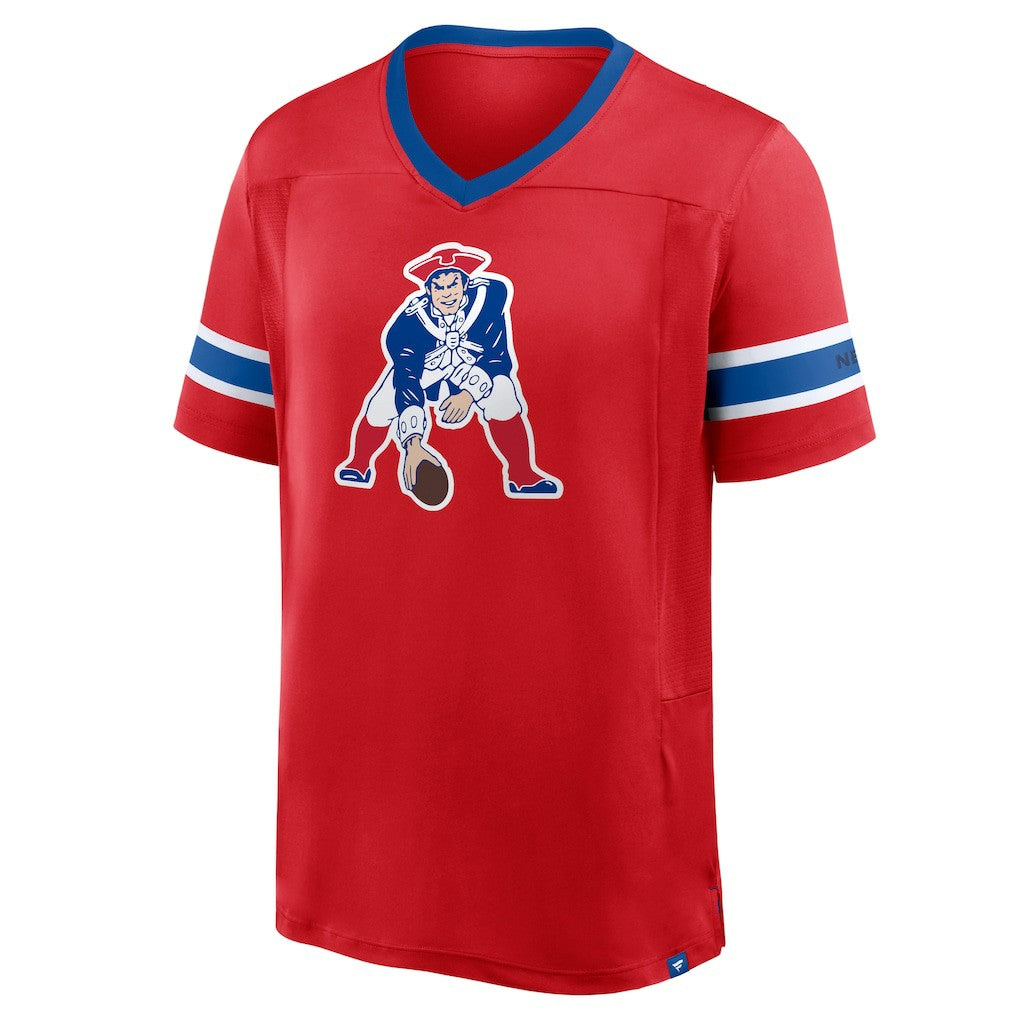 New England Patriots Hometown Premium Hashmark V-Neck T-Shirt - Red discount