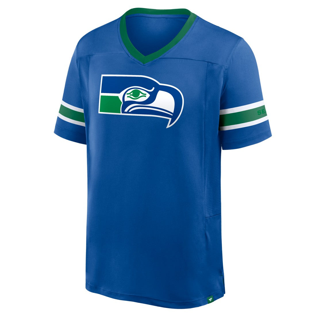 Seattle Seahawks Hometown Premium Hashmark V-Neck T-Shirt - Royal sale