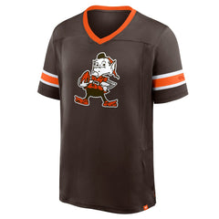 Cleveland Browns Hometown Premium Hashmark V-Neck T-Shirt - Brown cheap