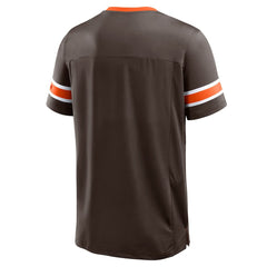 Cleveland Browns Hometown Premium Hashmark V-Neck T-Shirt - Brown cheap