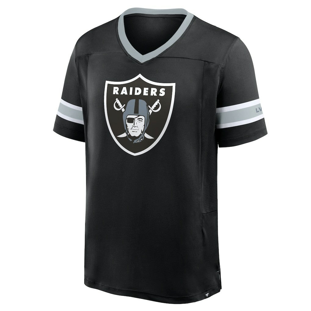 Las Vegas Raiders Hometown Premium Hashmark V-Neck T-Shirt - Black discount