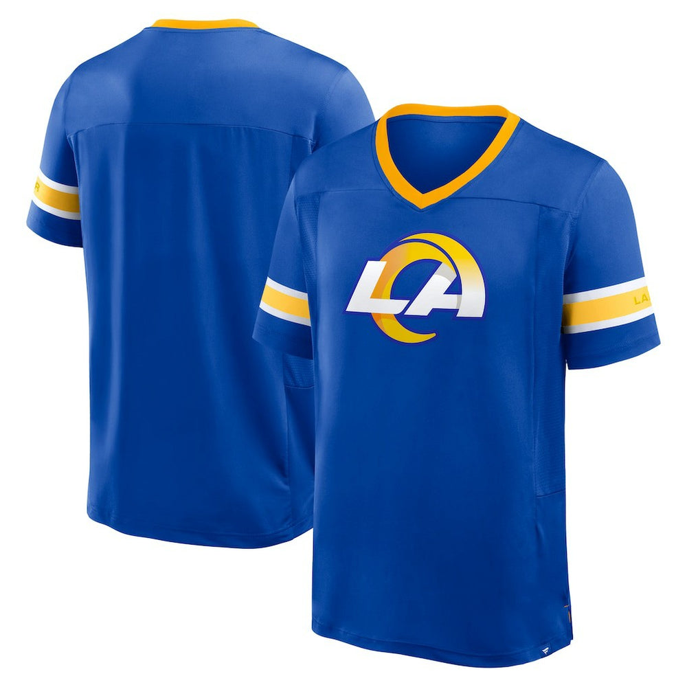 Los Angeles Rams Hometown Premium Hashmark V-Neck T-Shirt - Royal sale
