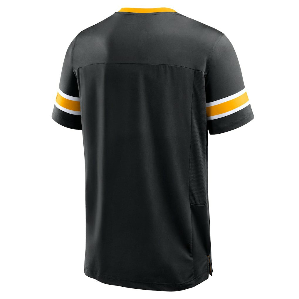 Pittsburgh Steelers Hometown Premium Hashmark V-Neck T-Shirt - Black on sale