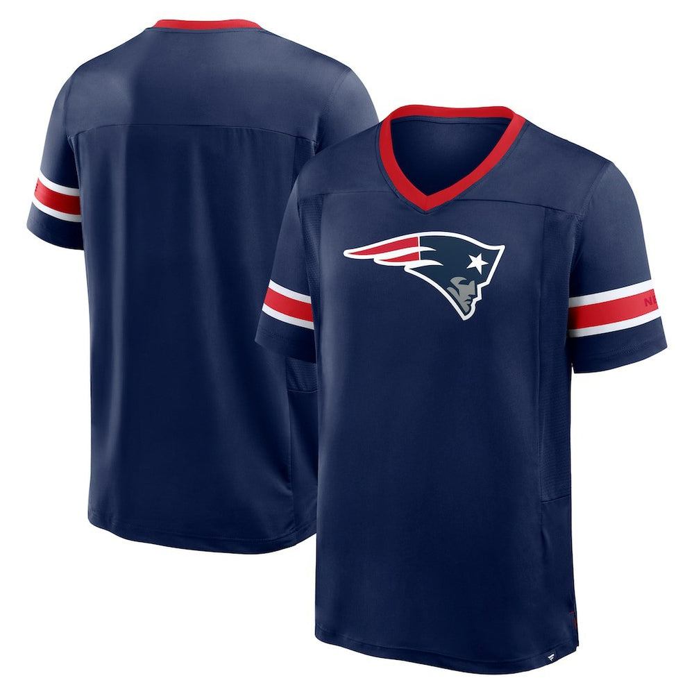 New England Patriots Hometown Premium Hashmark V-Neck T-Shirt - Navy outlet