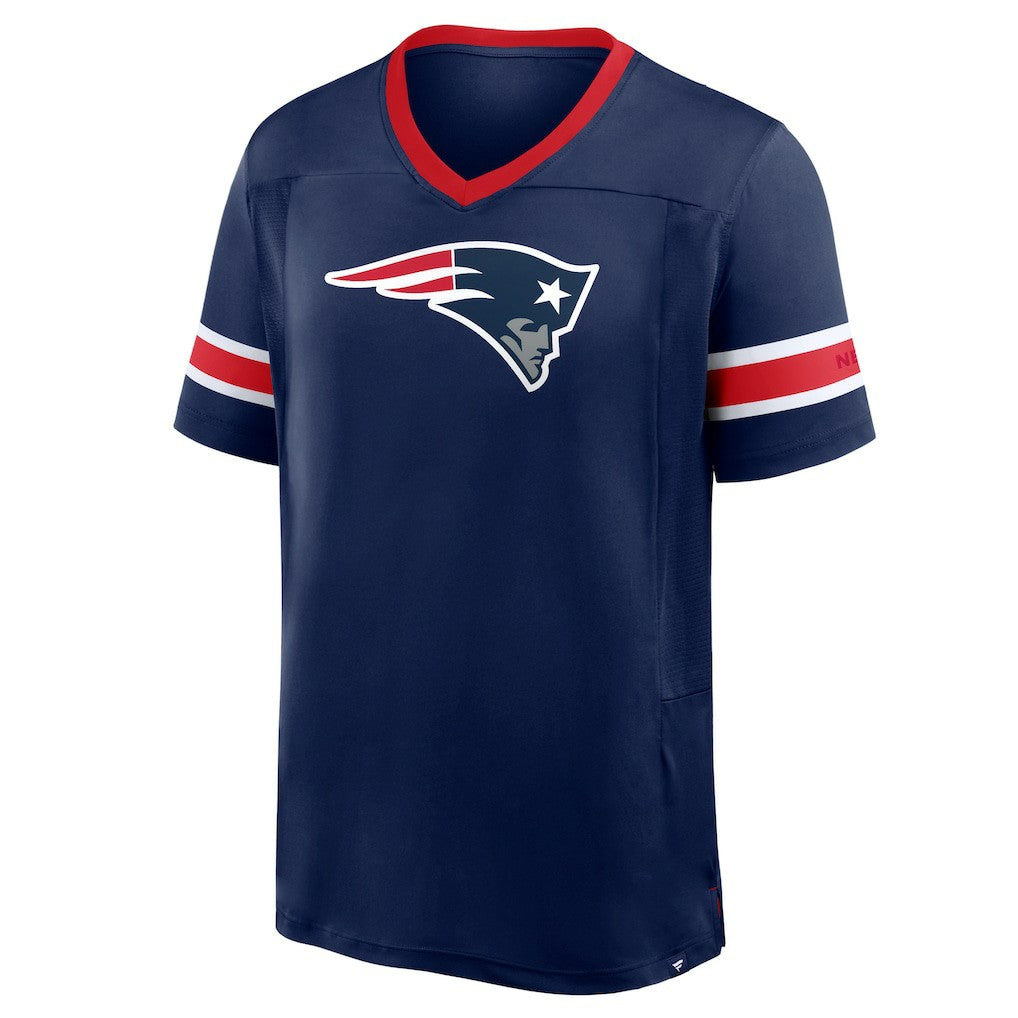 New England Patriots Hometown Premium Hashmark V-Neck T-Shirt - Navy outlet