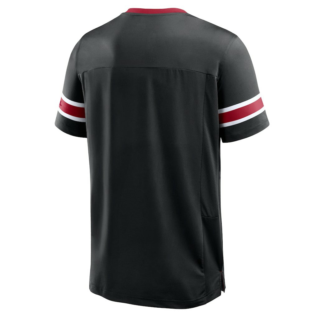Atlanta Falcons Hometown Premium Hashmark V-Neck T-Shirt - Black for sale