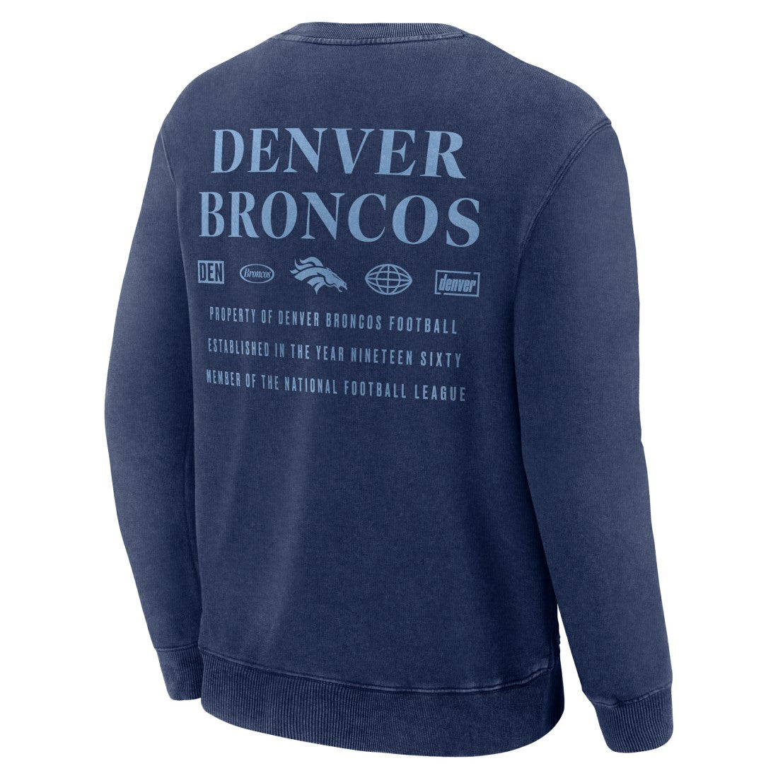 Denver Broncos Deep Route Pullover Sweatshirt - Navy online