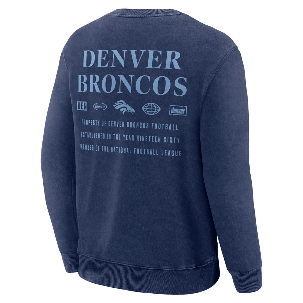 Denver Broncos Deep Route Pullover Sweatshirt - Navy online