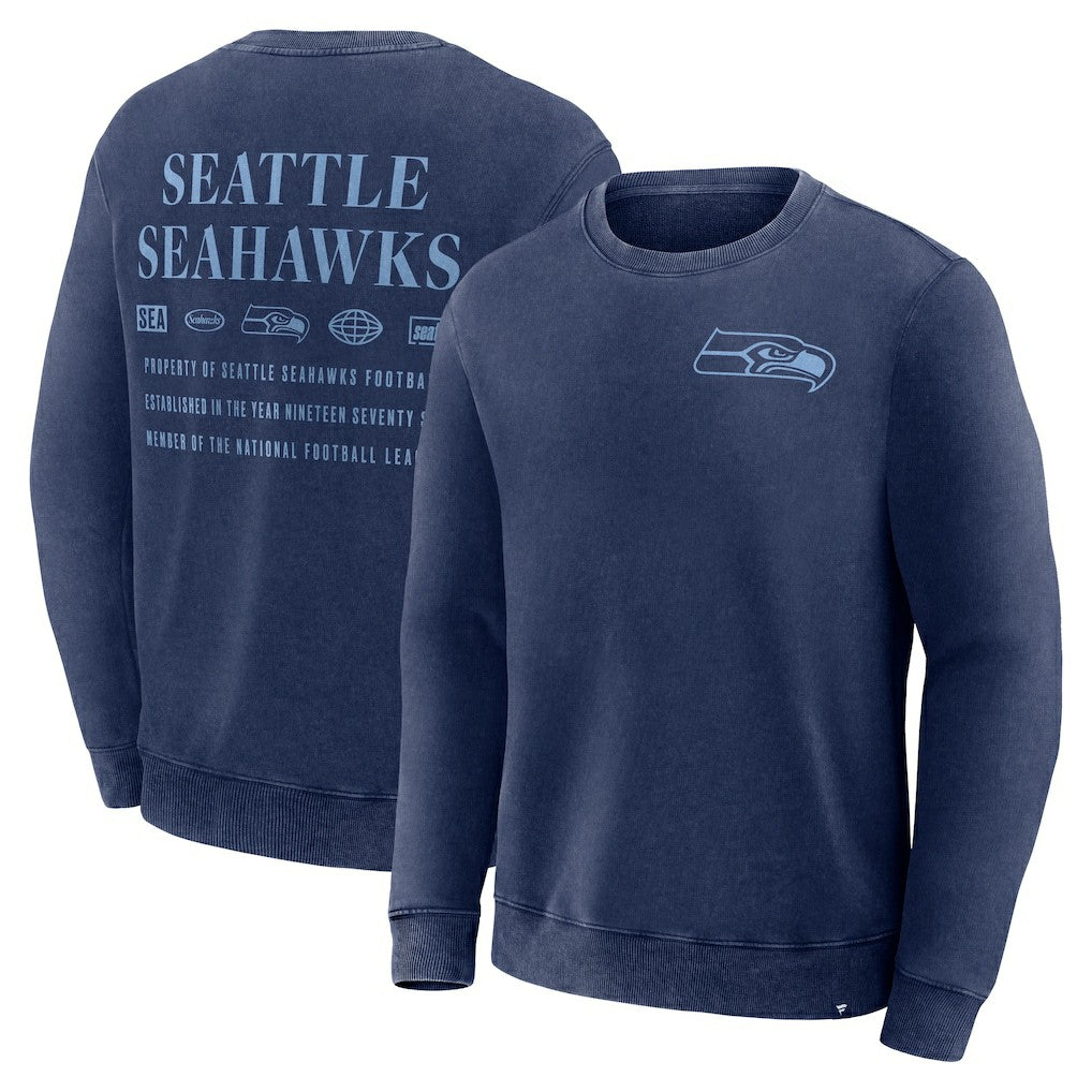 Seattle Seahawks Deep Route Pullover Sweatshirt - Navy outlet