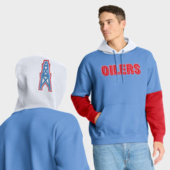Tennessee Titans Helmet Retro Pullover Hoodie - Light Blue on sale