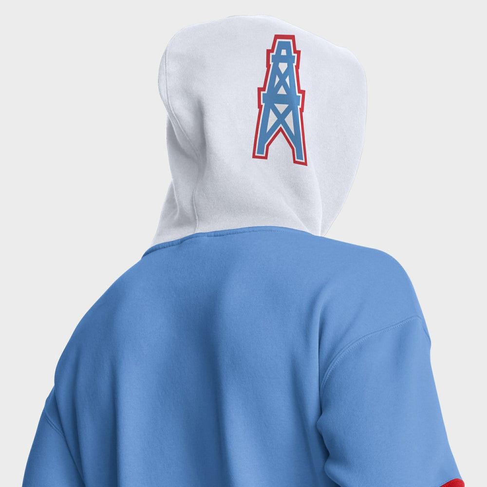 Tennessee Titans Helmet Retro Pullover Hoodie - Light Blue on sale