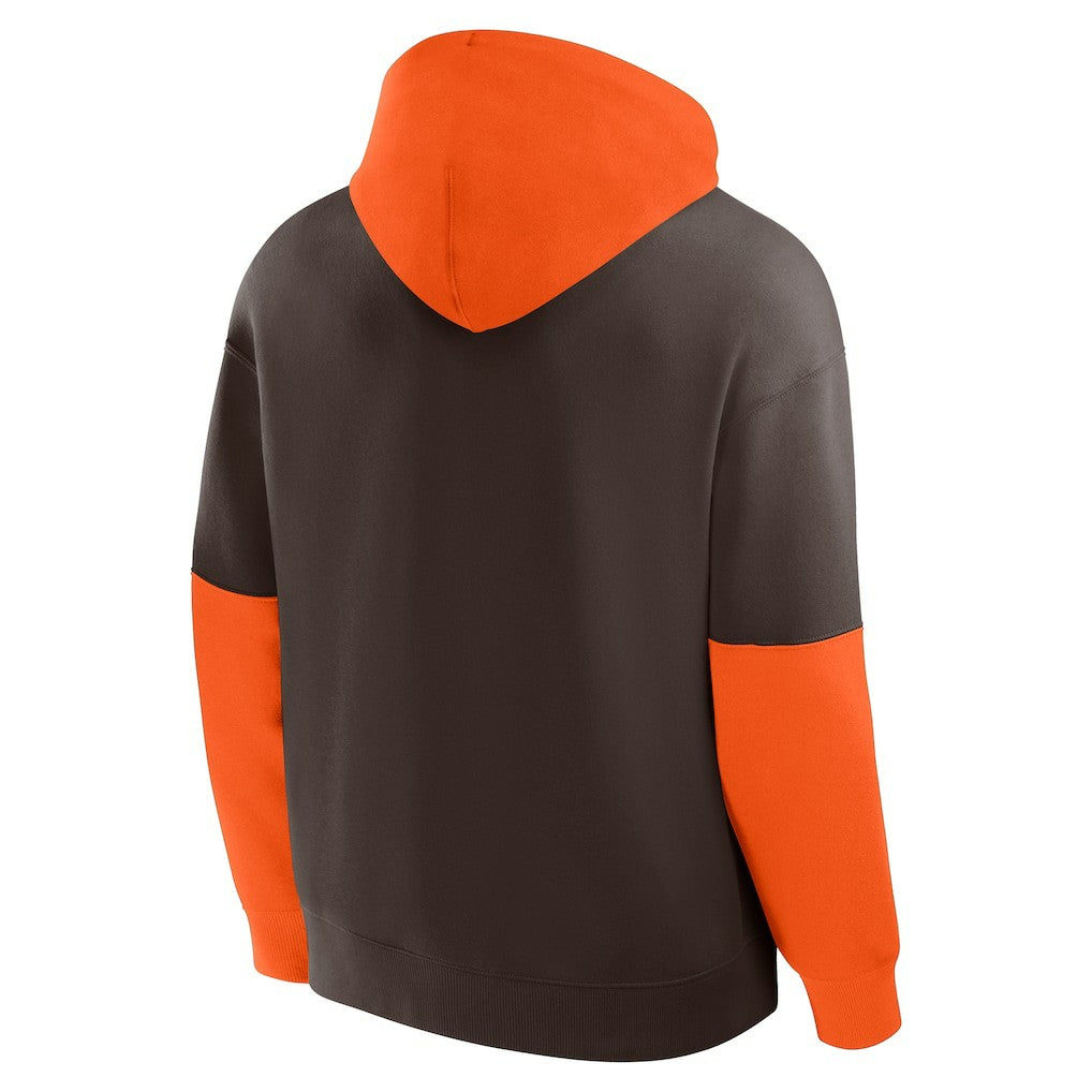 Cleveland Browns Helmet Retro Pullover Hoodie - Brown outlet