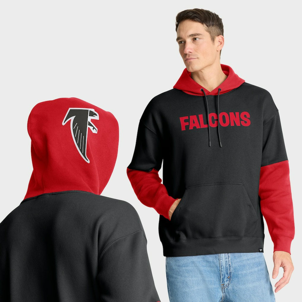 Atlanta Falcons Helmet Retro Pullover Hoodie - Black for sale