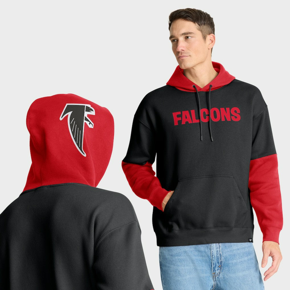 Atlanta Falcons Helmet Retro Pullover Hoodie - Black for sale