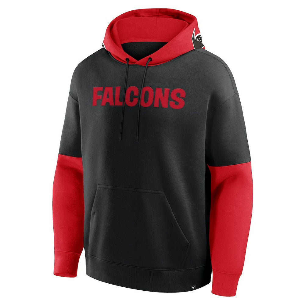 Atlanta Falcons Helmet Retro Pullover Hoodie - Black for sale
