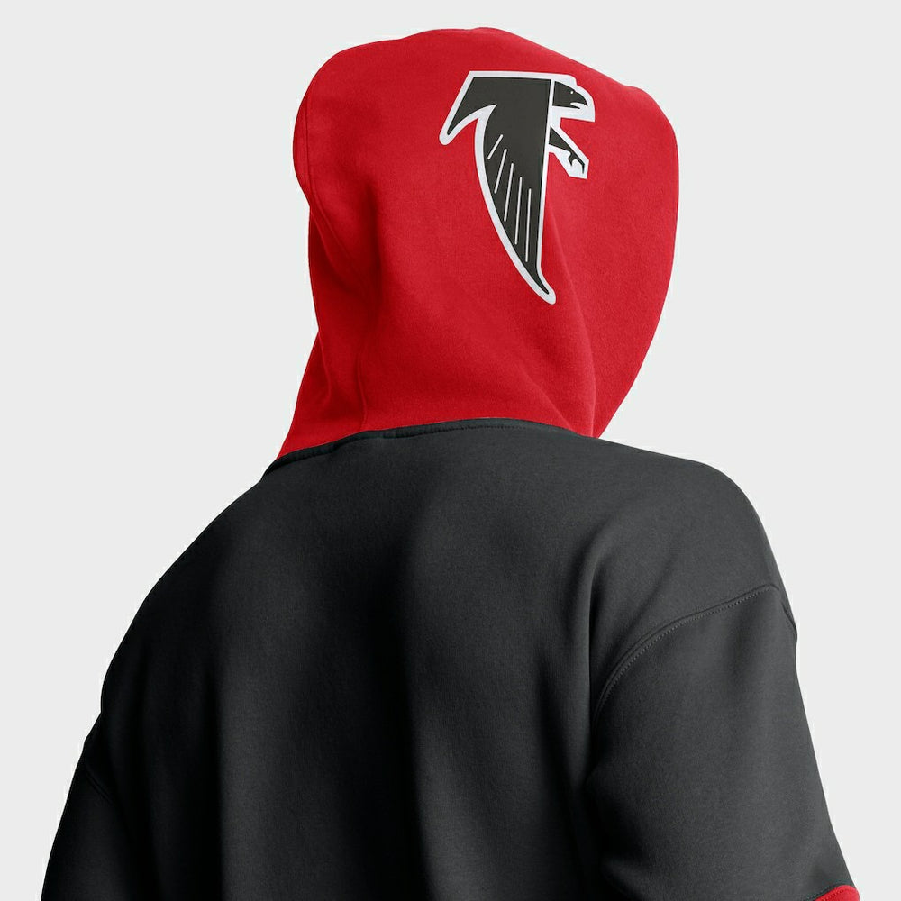 Atlanta Falcons Helmet Retro Pullover Hoodie - Black for sale