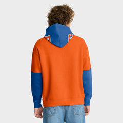 Denver Broncos Helmet Retro Pullover Hoodie - Orange on sale