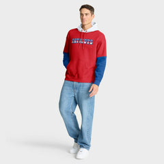 New England Patriots Helmet Retro Pullover Hoodie - Red sale