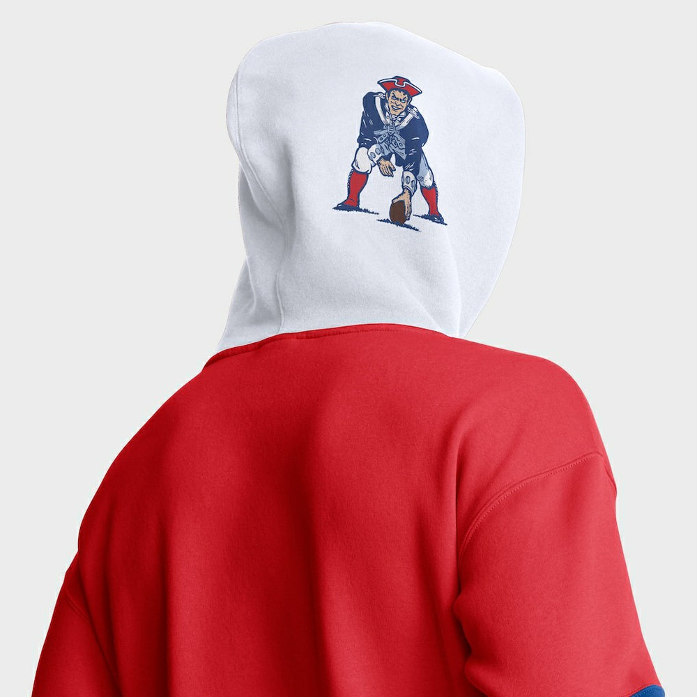 New England Patriots Helmet Retro Pullover Hoodie - Red sale