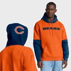 Chicago Bears Helmet Pullover Hoodie - Orange discount