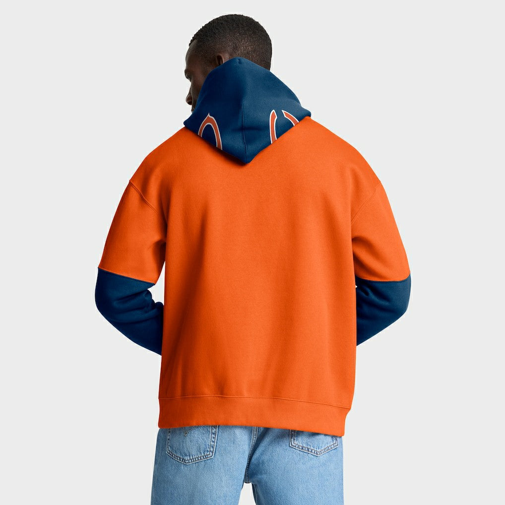 Chicago Bears Helmet Pullover Hoodie - Orange discount