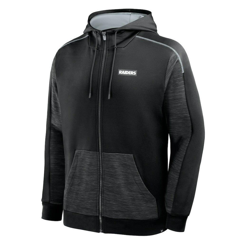 Las Vegas Raiders Checkdown Pass Full-Zip Hoodie - Black on sale