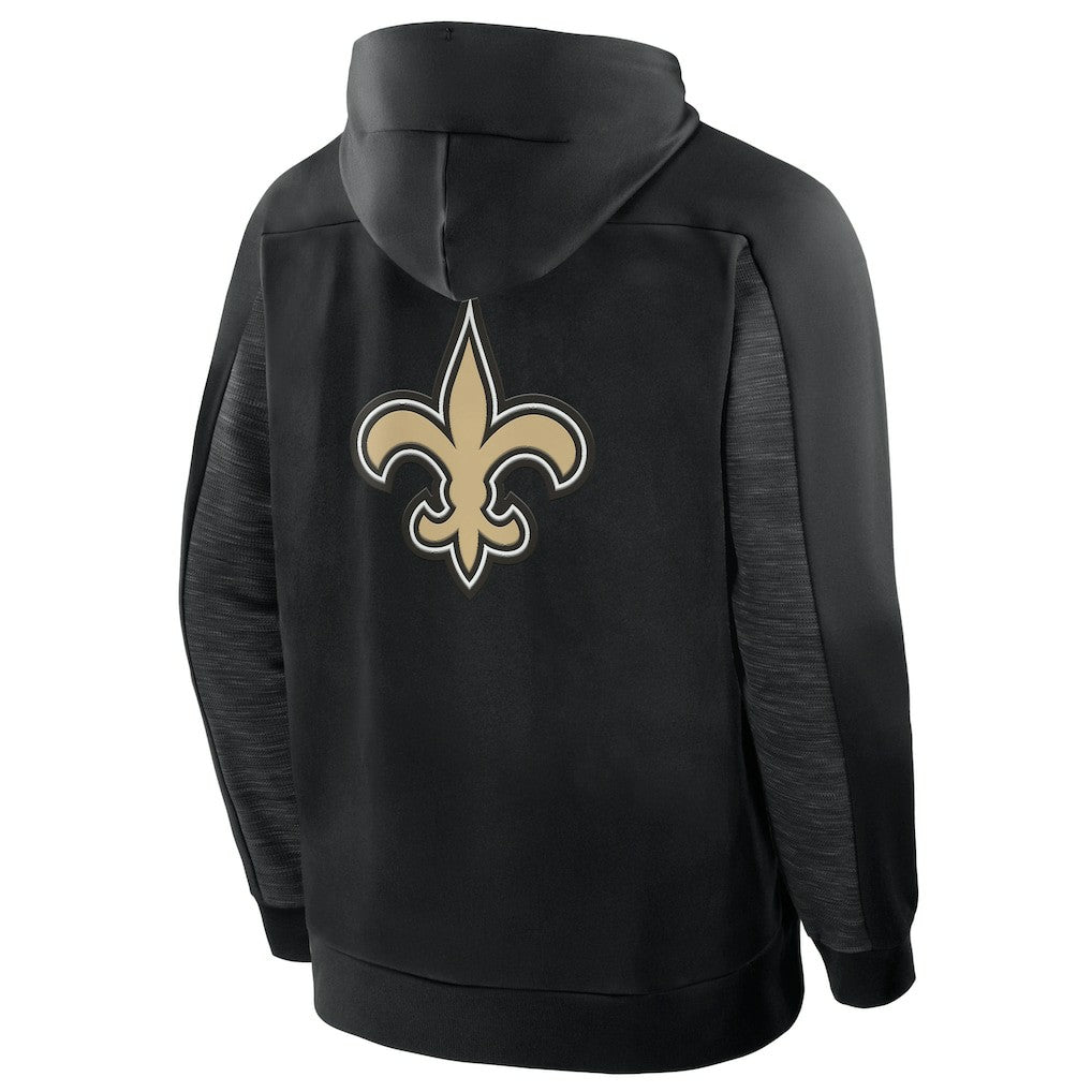 New Orleans Saints Checkdown Pass Full-Zip Hoodie - Black for sale