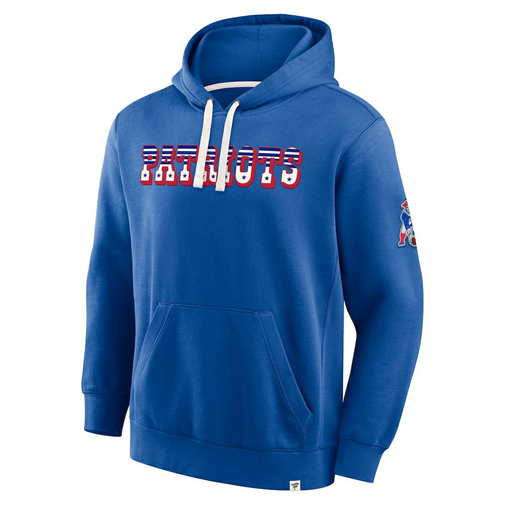 New England Patriots New Horizons Heritage Pullover Hoodie - Royal discount