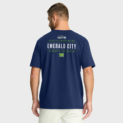 Seattle Seahawks Passing Pocket Legacy T-Shirt - College Navy sale