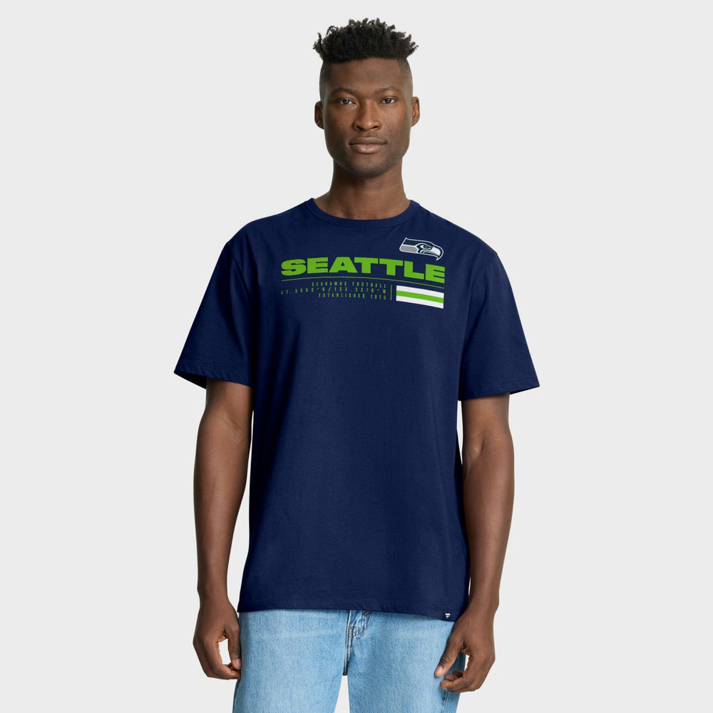 Seattle Seahawks Chop Block Legacy T-Shirt - College Navy cheap