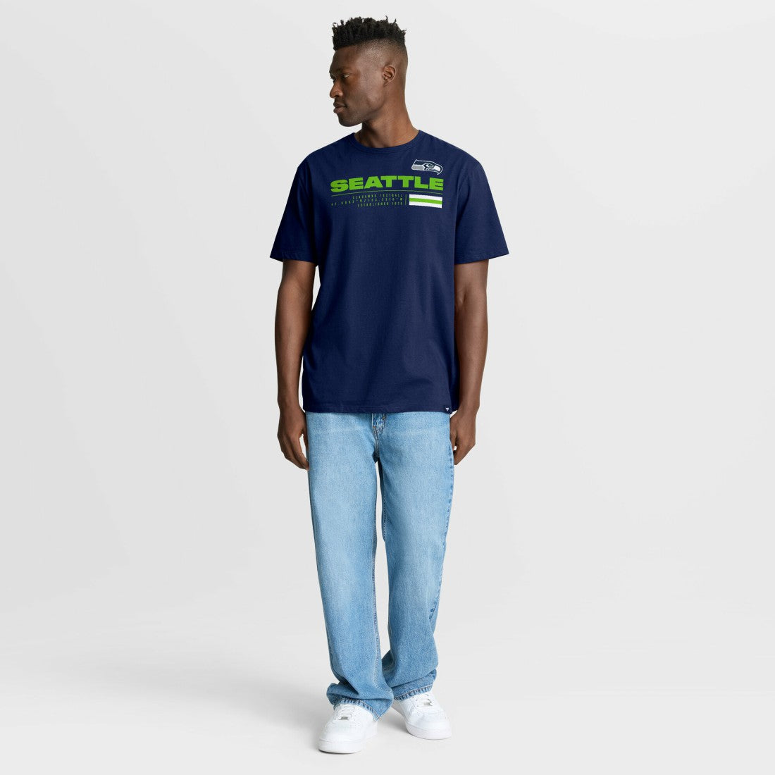 Seattle Seahawks Chop Block Legacy T-Shirt - College Navy cheap