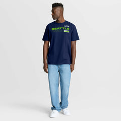 Seattle Seahawks Chop Block Legacy T-Shirt - College Navy cheap