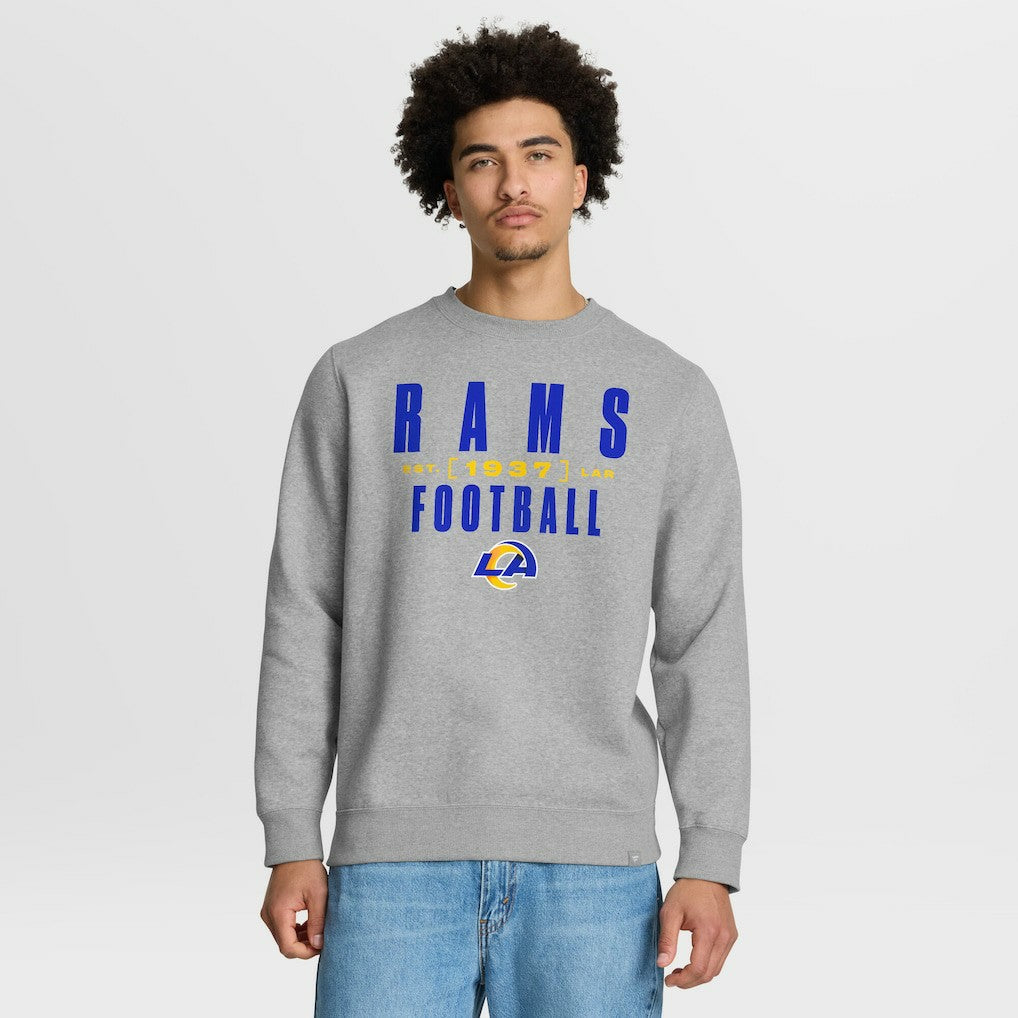 Los Angeles Rams Powerful Throw Legacy Pullover Sweatshirt - Heather Gray on sale