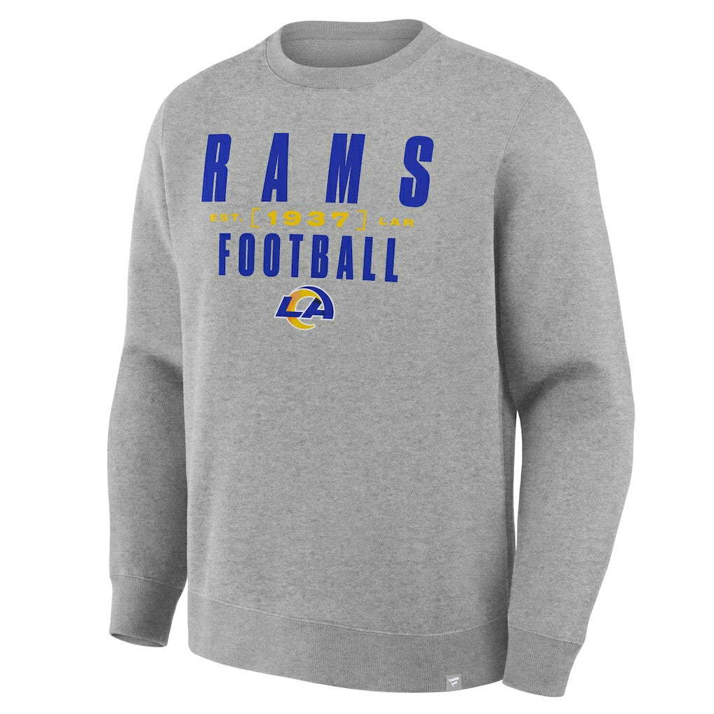 Los Angeles Rams Powerful Throw Legacy Pullover Sweatshirt - Heather Gray on sale