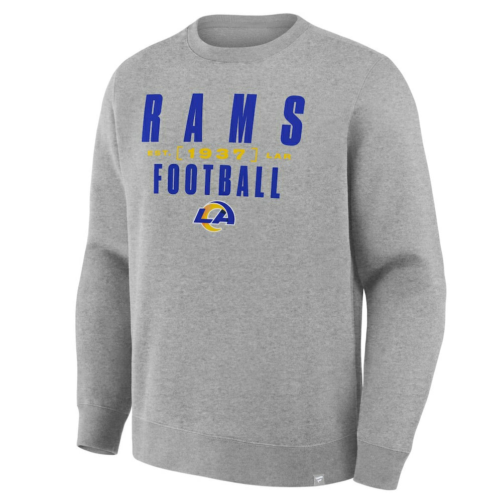 Los Angeles Rams Powerful Throw Legacy Pullover Sweatshirt - Heather Gray on sale