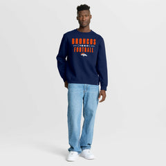 Denver Broncos Powerful Throw Legacy Pullover Sweatshirt - Navy on sale