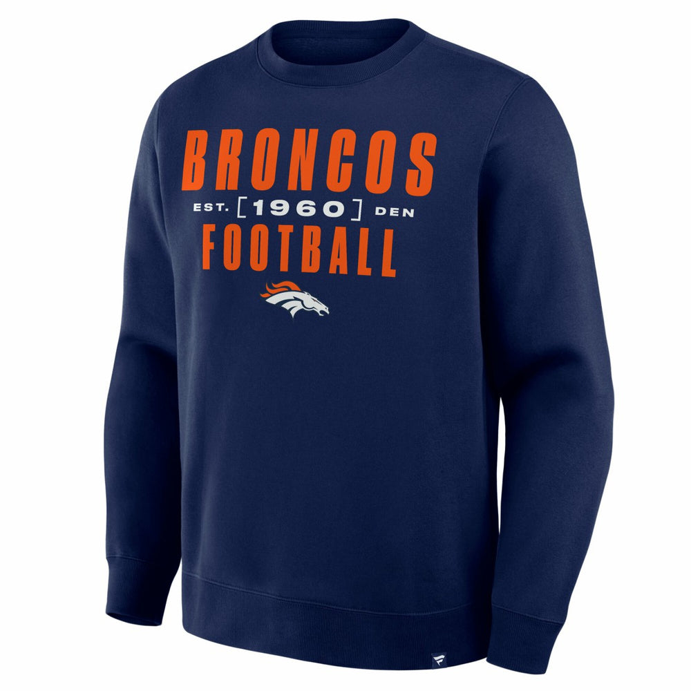 Denver Broncos Powerful Throw Legacy Pullover Sweatshirt - Navy on sale