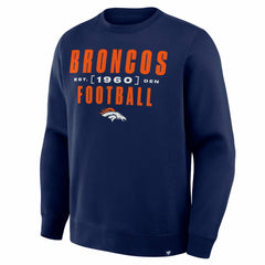 Denver Broncos Powerful Throw Legacy Pullover Sweatshirt - Navy on sale