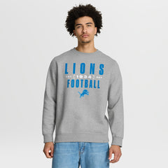 Detroit Lions Powerful Throw Legacy Pullover Sweatshirt - Heather Gray for sale