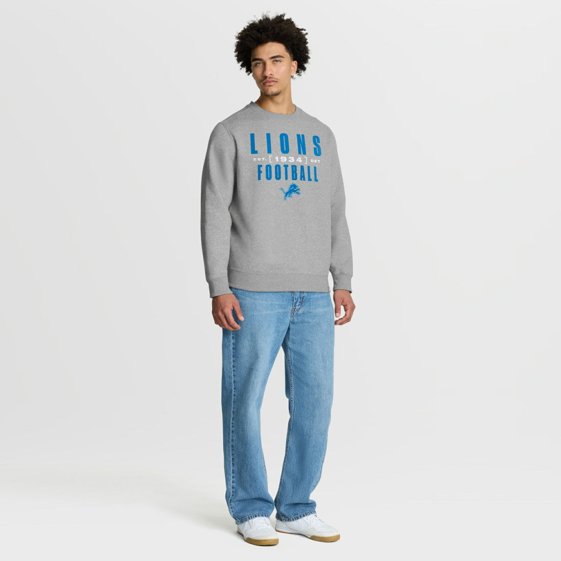 Detroit Lions Powerful Throw Legacy Pullover Sweatshirt - Heather Gray for sale