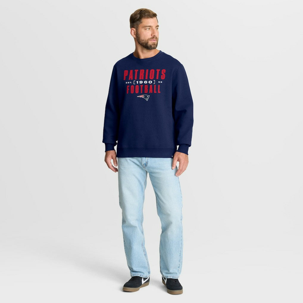 New England Patriots Powerful Throw Legacy Pullover Sweatshirt - Navy discount