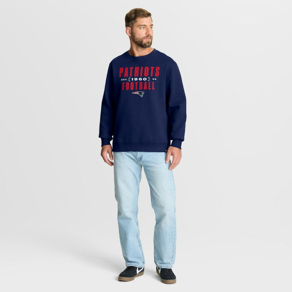 New England Patriots Powerful Throw Legacy Pullover Sweatshirt - Navy discount