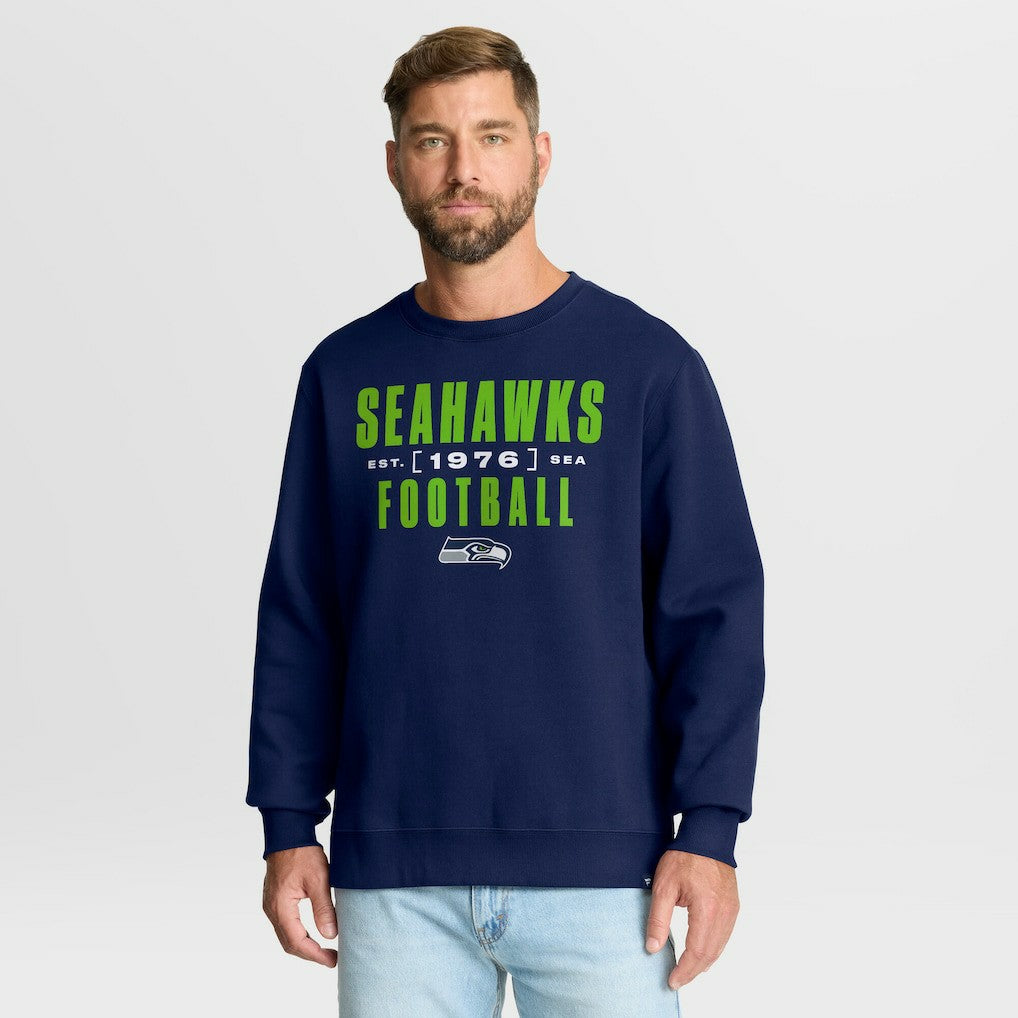 Seattle Seahawks Powerful Throw Legacy Pullover Sweatshirt - College Navy online