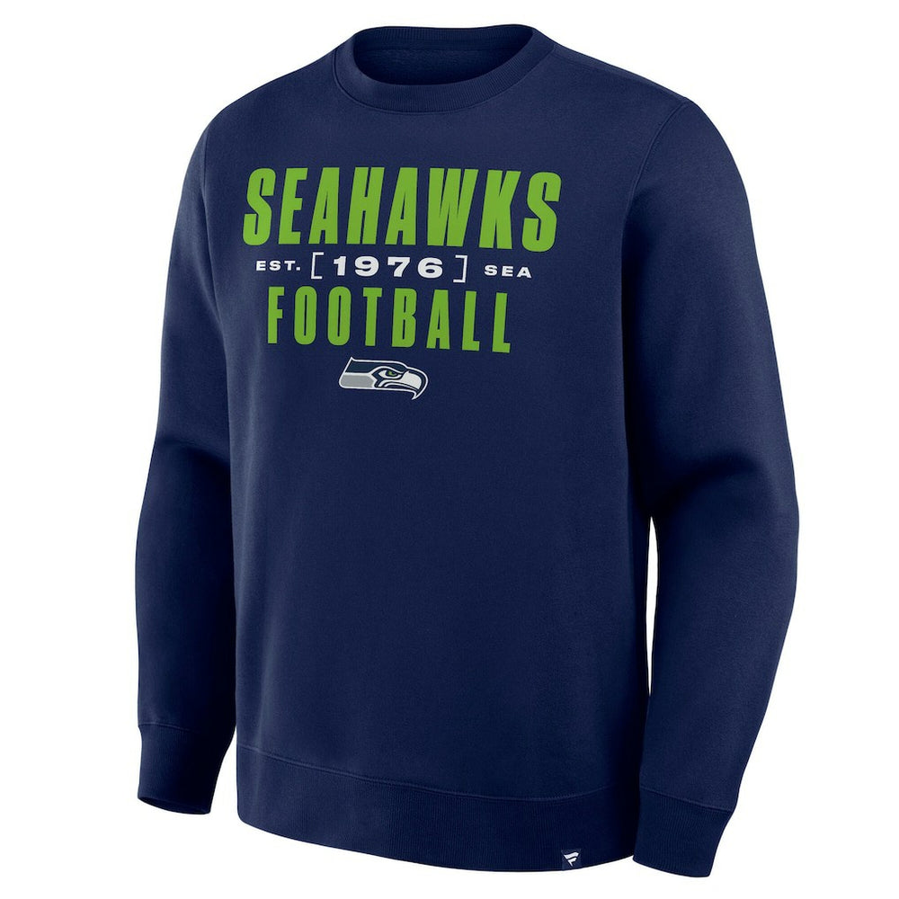Seattle Seahawks Powerful Throw Legacy Pullover Sweatshirt - College Navy online