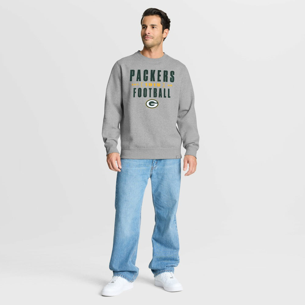 Green Bay Packers Powerful Throw Legacy Pullover Sweatshirt - Heather Gray for sale
