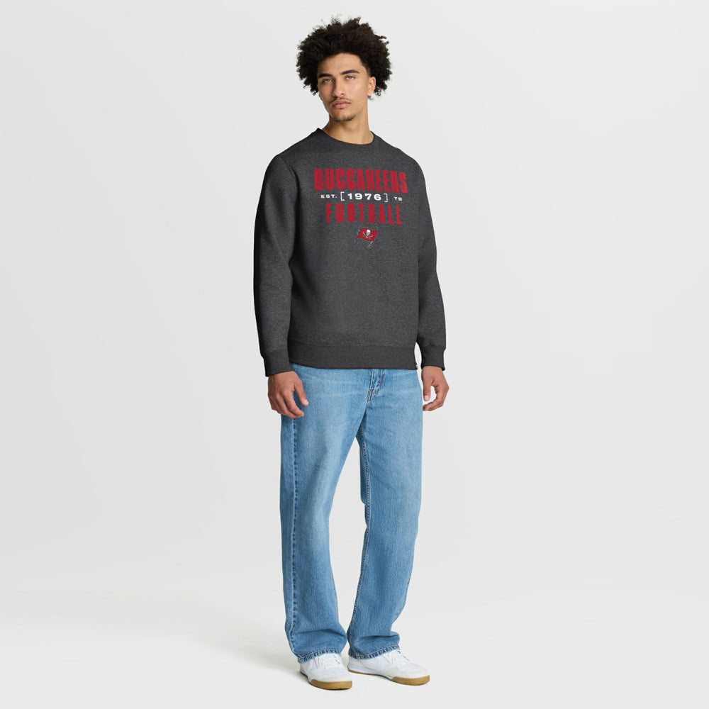 Tampa Bay Buccaneers Powerful Throw Legacy Pullover Sweatshirt - Heather Pewter online